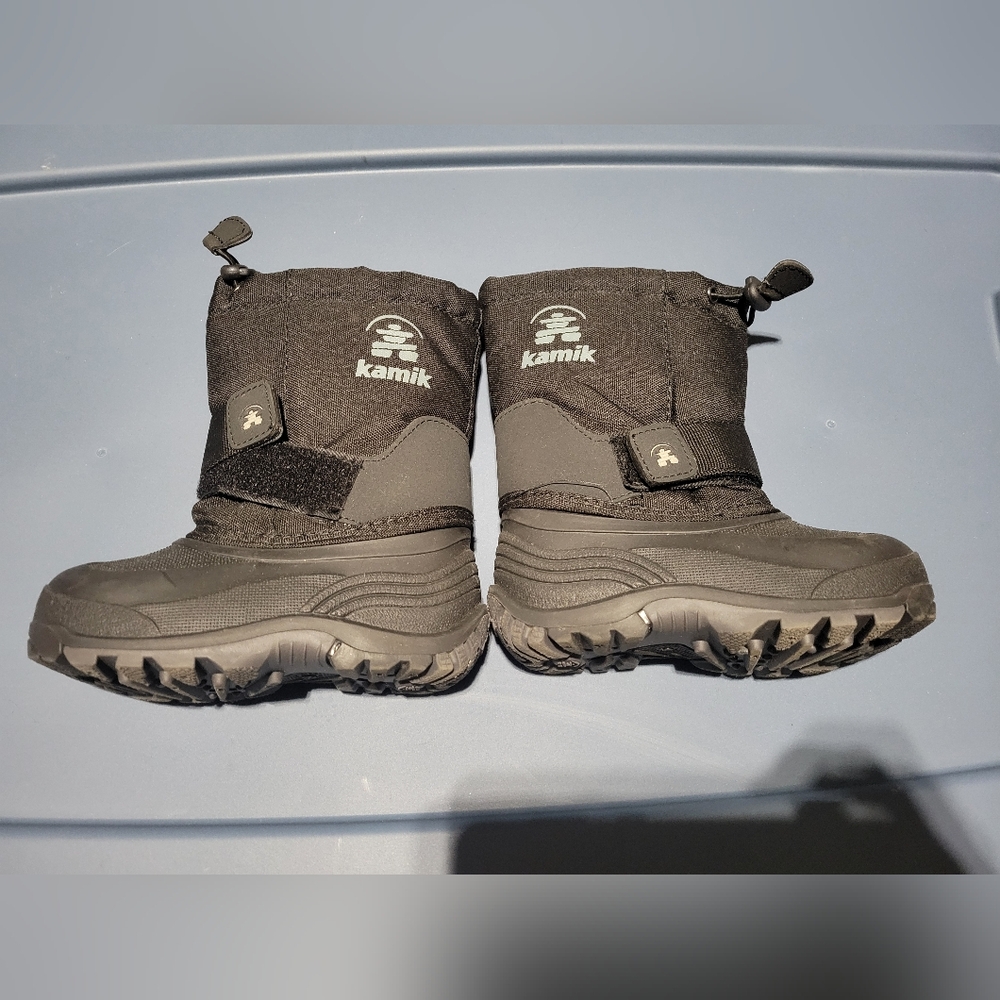 Boy's Girl's Kid's KAMIK Black Snow Boots w/ Removable Lining Size 9